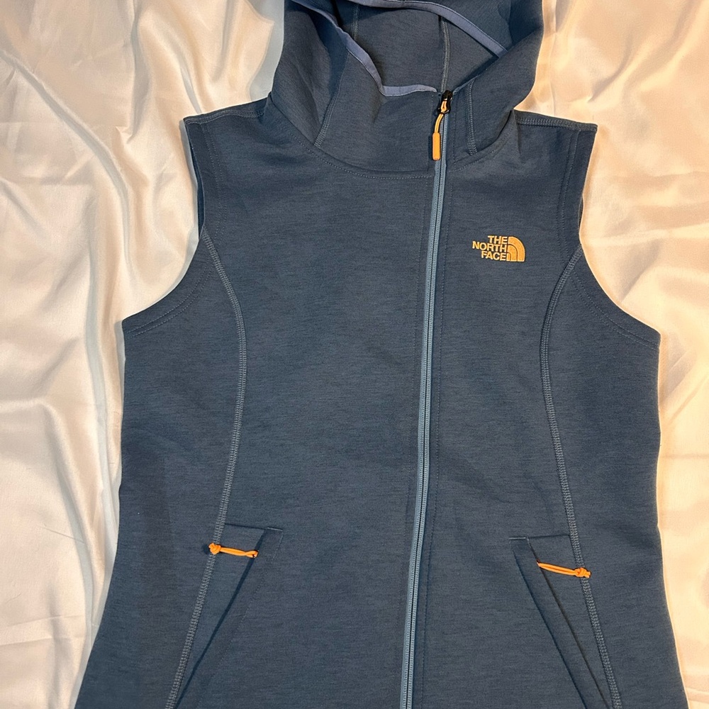 The North Face Slate Blue Hooded Vest